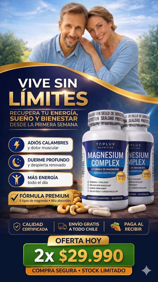💎Lleva 2 al precio de 1 Magnesium Complex 1000 mg ORIGINAL 8 tipos de magnesio en 1 💊
