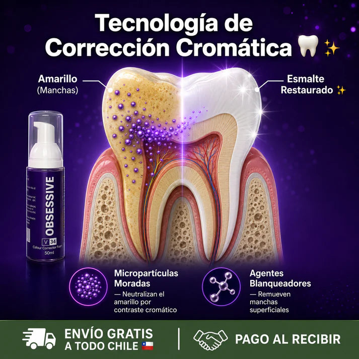 🦷 OBSESSIVE PASTA DENTAL MORADA BLANQUEAMIENTO INSTANTÁNEO 50 ML💎