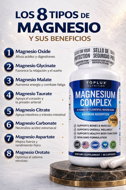 💎Lleva 2 al precio de 1 Magnesium Complex 1000 mg ORIGINAL 8 tipos de magnesio en 1 💊