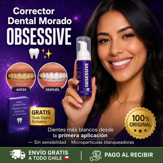 🦷 OBSESSIVE PASTA DENTAL MORADA BLANQUEAMIENTO INSTANTÁNEO 50 ML💎